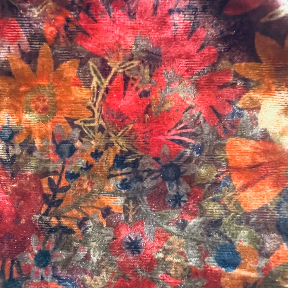 Natural Life Velvet Floral Boho Top Tagged M Fits XS Small - Picture 9 of 9